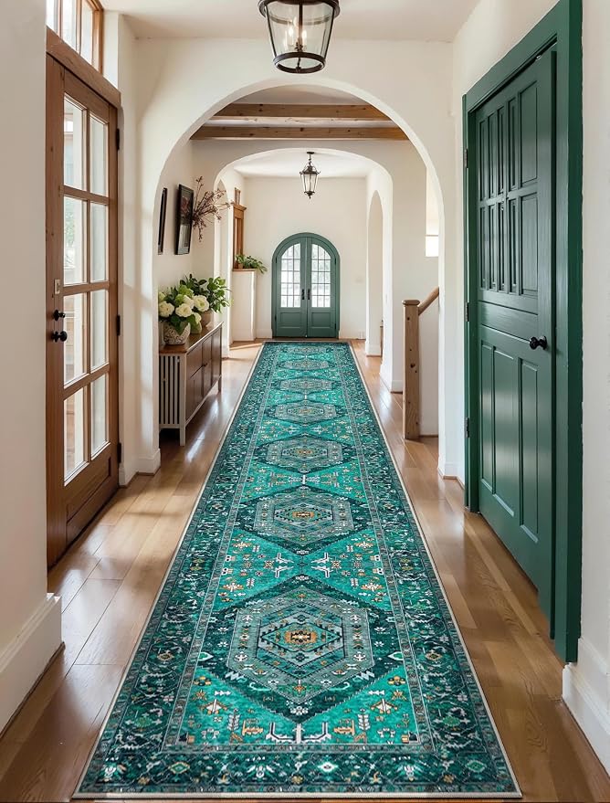 SERISSA 2'6"x18' Washable Non Slip Boho Runner Rug - Image 2