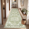 Runner Rug 2x8 Runners for Hallways Washable Rugs, Light Green | Vintage by Restydon