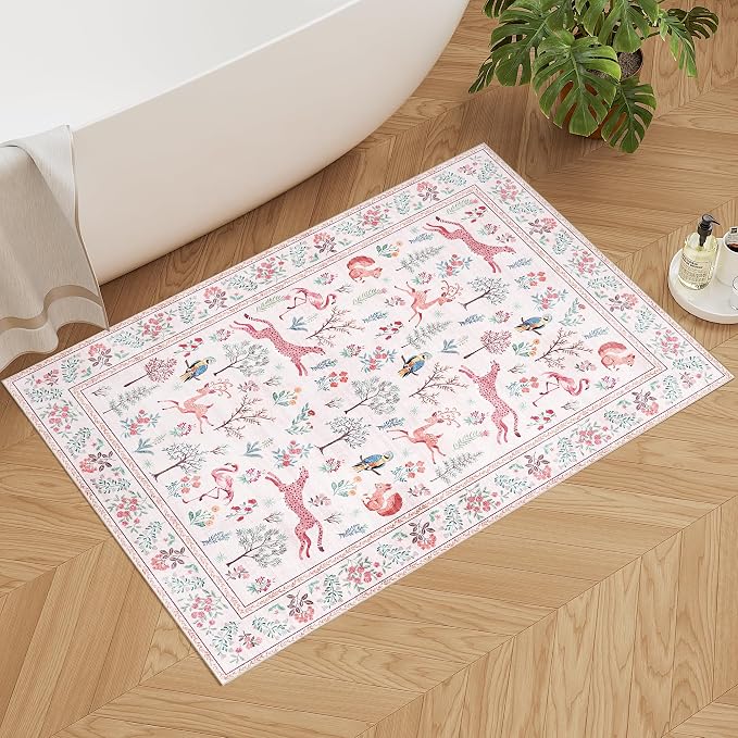DUKINO 2x3 Entryway Rug, Washable Door Mat Animal Rug - Image 5