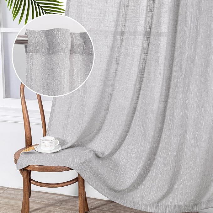 MYSKY HOME 90 Inch Farmhouse Curtains by MYSKYHOME