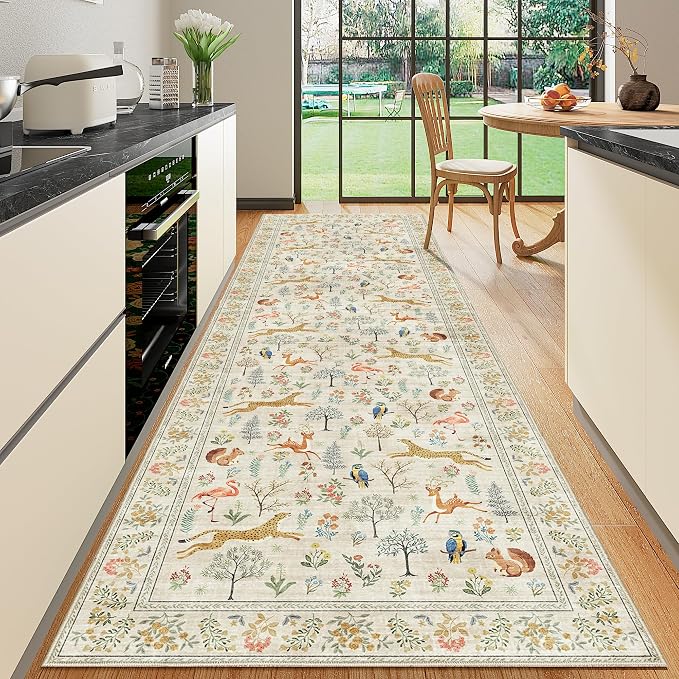 DUKINO 3x10 Washable Runner Rug, Non Slip Animal Rug - Image 3