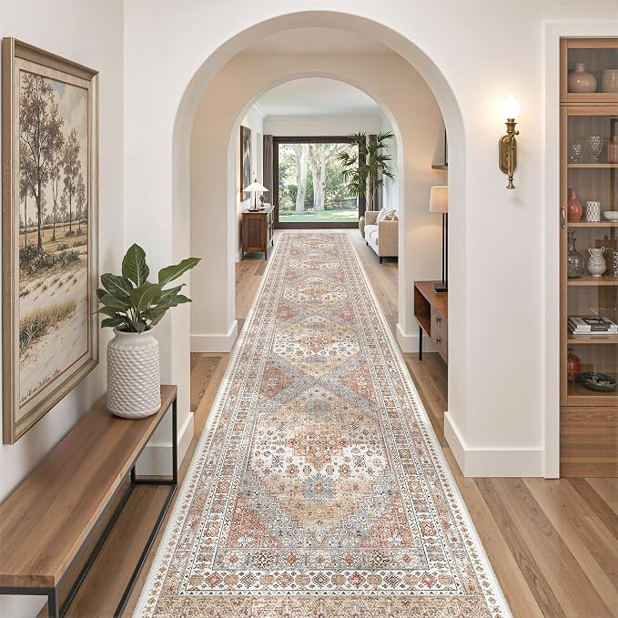 2'6 x 16' Runner Rug Non Slip, Washable Kitchen Rugs, Living Room, Extra Long - Image 9