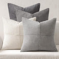 MIULEE Neutral Grey Decorative Throw Pillow Covers 18x18 Inch Set of 4 Modern by MIULEE