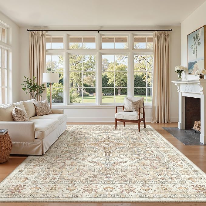 5x7 Area Rugs for Living Room, Large Washable Rug, Dining Room, Low Pile - Image 4