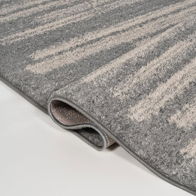 JONATHAN Y Khalil Modern Berber Stripe Gray/Cream Indoor Area Rug, Contemporary - Image 7