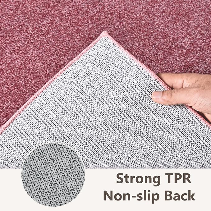 2x6 Red/White Runner Rug Washable Non-Slip - Image 5