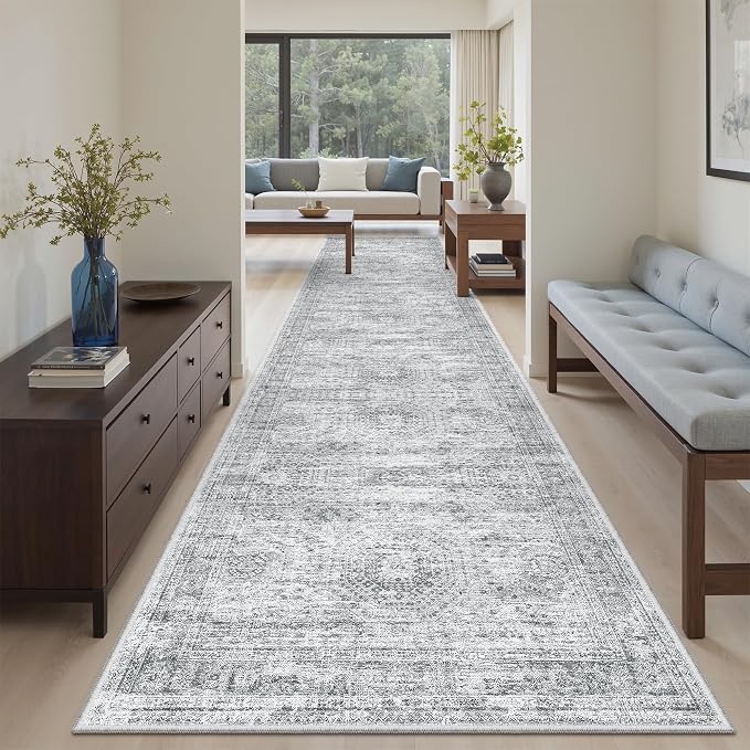 Soalmost Washable Hallway Runner Rug 3x12 Kitchen Entry Rugs Non-Slip, Foldable - Image 2