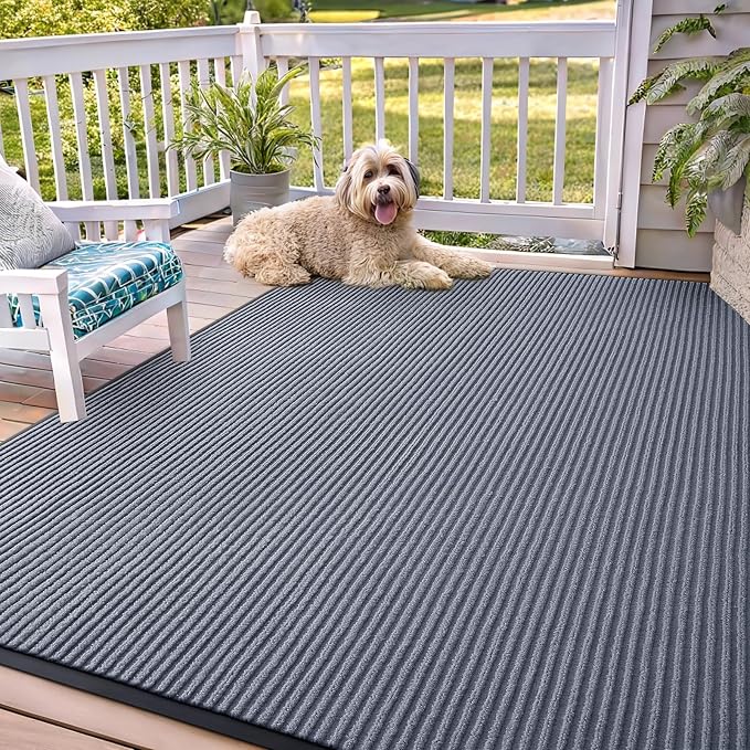 OLANLY Front Door Mat 71x47, Waterproof Heavy-Duty Indoor Outdoor Doormat | Ash by OLANLY