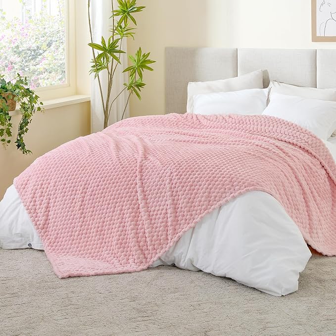 BEDELITE Pink Queen Blanket for Bed, Soft Cozy Gifts for Women, 90 * 90 | 3D by BEDELITE