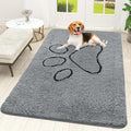 OLANLY Dog Door Mat for Muddy Paws 59x35, Paw Print Design Chenille Mud Mat | by OLANLY