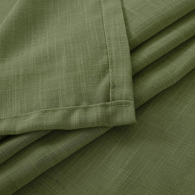 BGment Green Linen Curtains 48 Inches Long - Image 9