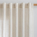 MYSKY HOME Linen Curtains for Living Room, Natural Semi Sheer Curtains & Drapes by MYSKYHOME