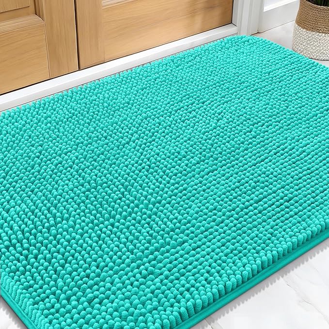 OLANLY Dog Door Mat for Muddy Paws 32x20, Super Absorbent Chenille Mud Mat | by OLANLY