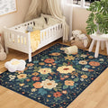 DUKINO 3x5 Area Rug, Floral Washable Rug by DUKINO