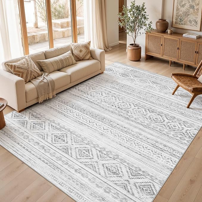 cotiled Boho 8x10 Area Rugs for Living Room: Large Moroccan Washable Rug | by COTILED