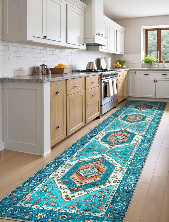 SERISSA 2'6"x12' Washable Non Slip Boho Runner Rug - Image 2
