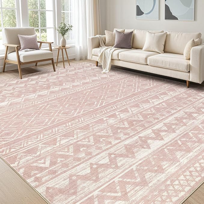 cotiled 6x9 Area Rugs for Living Room: Boho Washable Rug for Dining Room | by COTILED