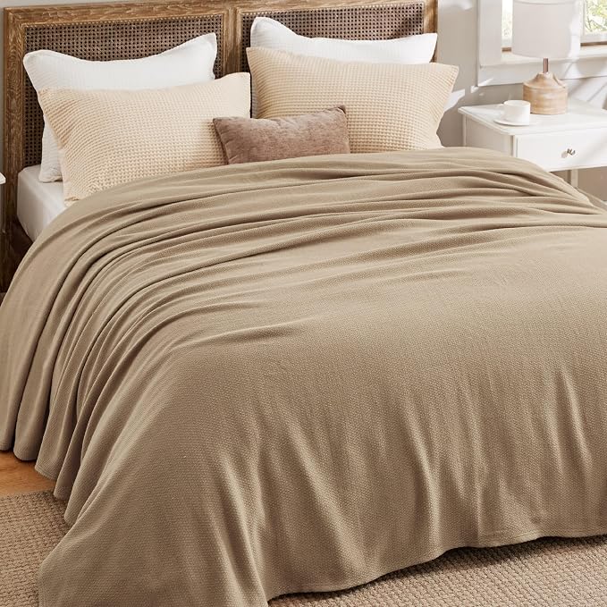Bedsure GentleSoft 100% Cotton Blanket Queen Size - Image 5