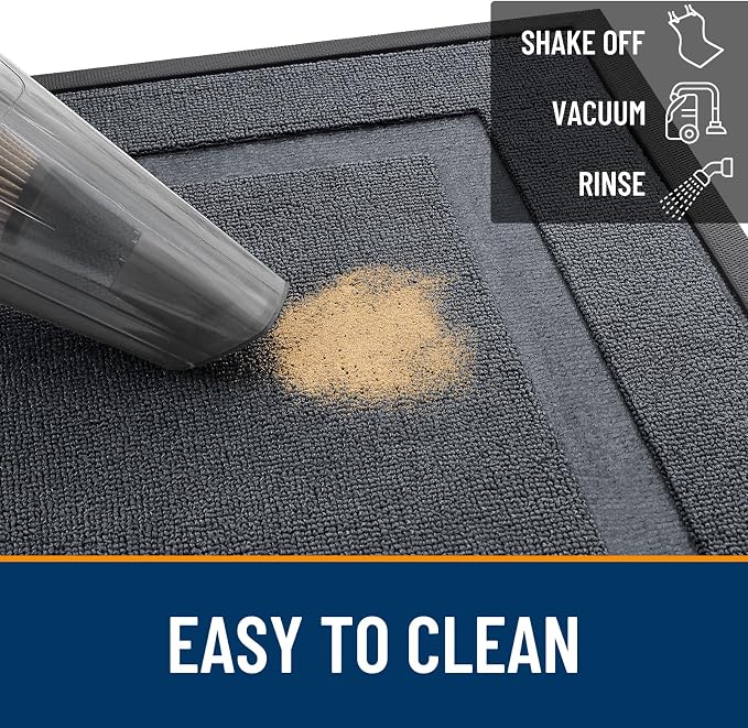 OLANLY Front Door Mat Outside 71x47, All-Season Heavy-Duty Rubber Doormat | - Image 5