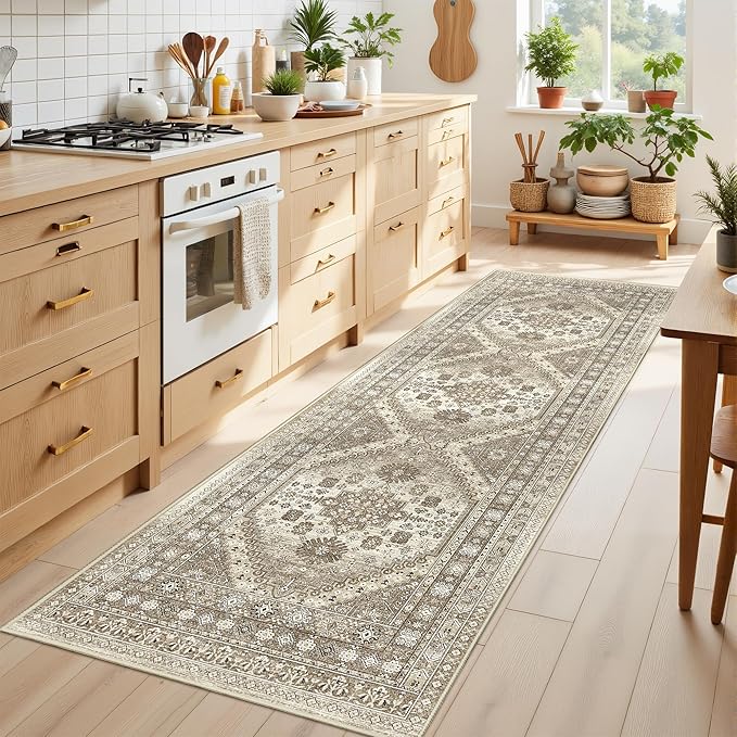 Kitchen Runner Rug Non Slip Washable Rugs 2.5x8, Carpet Runner by Restydon