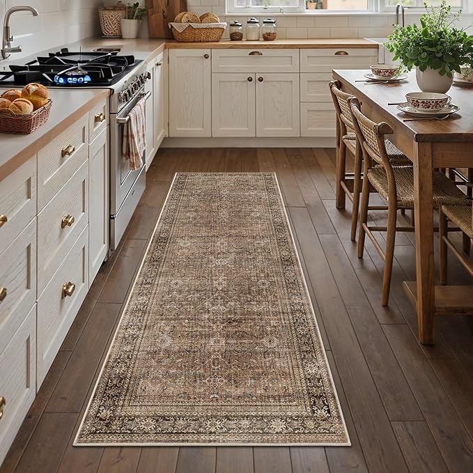 Schweek 2x5 Runner Rug Washable Non-Slip Neutral Rugs - Image 3