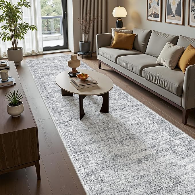 2'6 x 12' Runner Rug Non Slip, Washable Kitchen Rugs, Living Room, Long Rug - Image 4