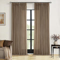 86 Inch Pinch Pleat Linen Memory Training Curtains Dutch Cocoa 2 Panels | Light by Twodrapes