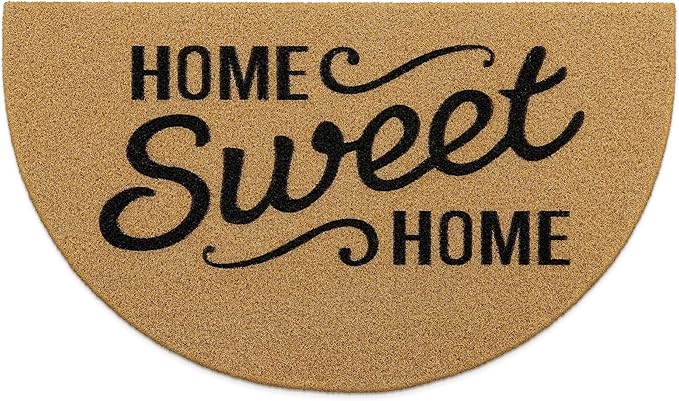 OLANLY Half Circle Front Door Mat, Low Profile Doormat, Stain and Fade Resistant by OLANLY