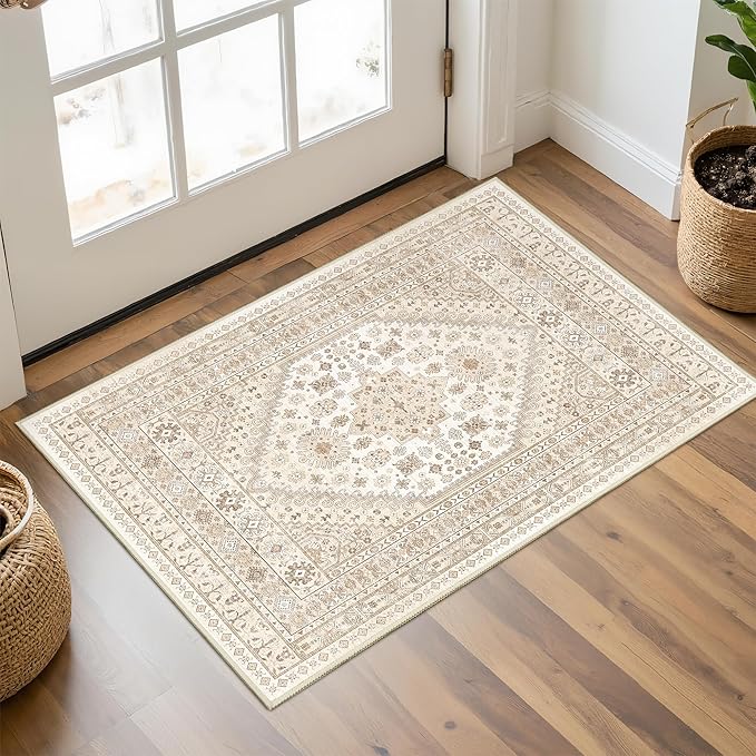 2x3 Entryway Rug Washable Rug Runner by Restydon