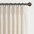 PleatedDrapes Small Linen Blend Ivory Birch Curtains 54 Inch Long 2 Panels Set by PleatedDrapes