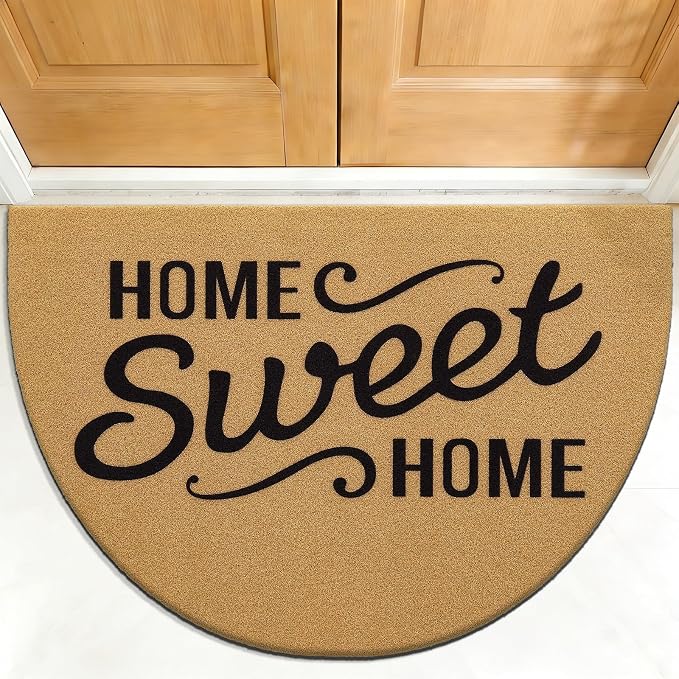 OLANLY Half Circle Front Door Mat, Low Profile Doormat, Stain and Fade Resistant by OLANLY
