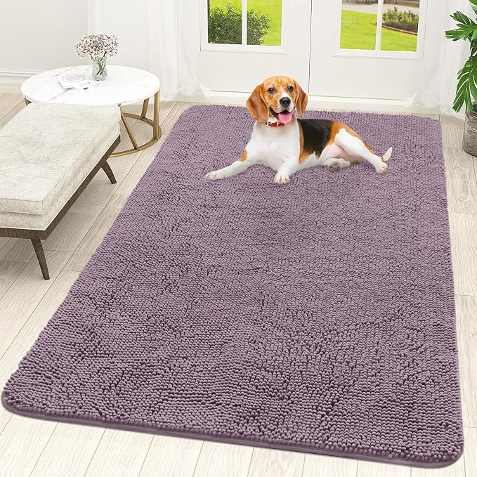 OLANLY Dog Door Mat for Muddy Paws 70x46, Super Absorbent Chenille Mud Mat | by OLANLY