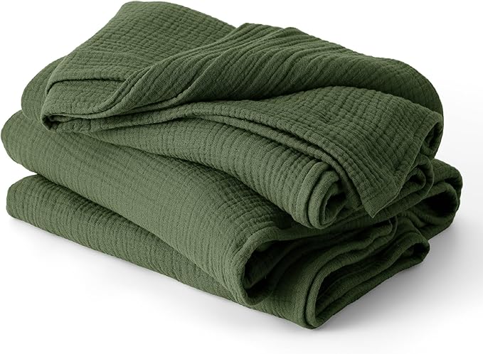Bedsure 100% Cotton Muslin Blanket Queen Size by Unknown