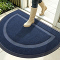 OLANLY Half Circle Front Door Mat Outside 35x23 All-Season Rubber Doormat | Blue by OLANLY