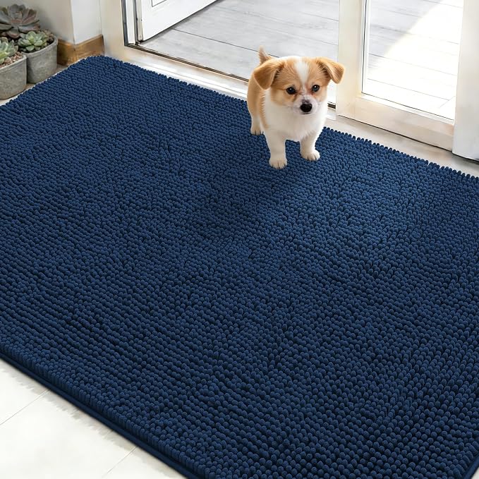 OLANLY Dog Door Mat for Muddy Paws 50x30, Super Absorbent Chenille Mud Mat | by OLANLY