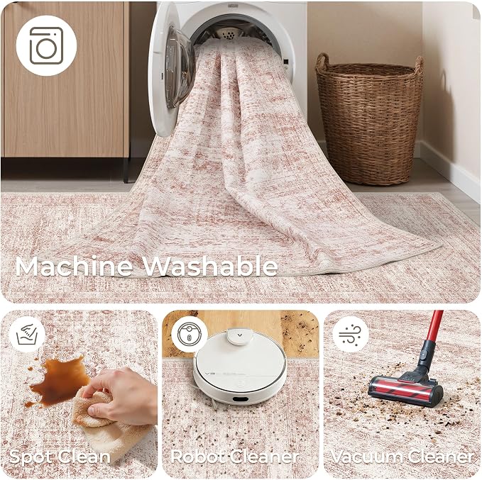 2x10 Runner Rug Non Slip, Washable Hallway Runner Rug, Laundry Room, Soft - Image 8