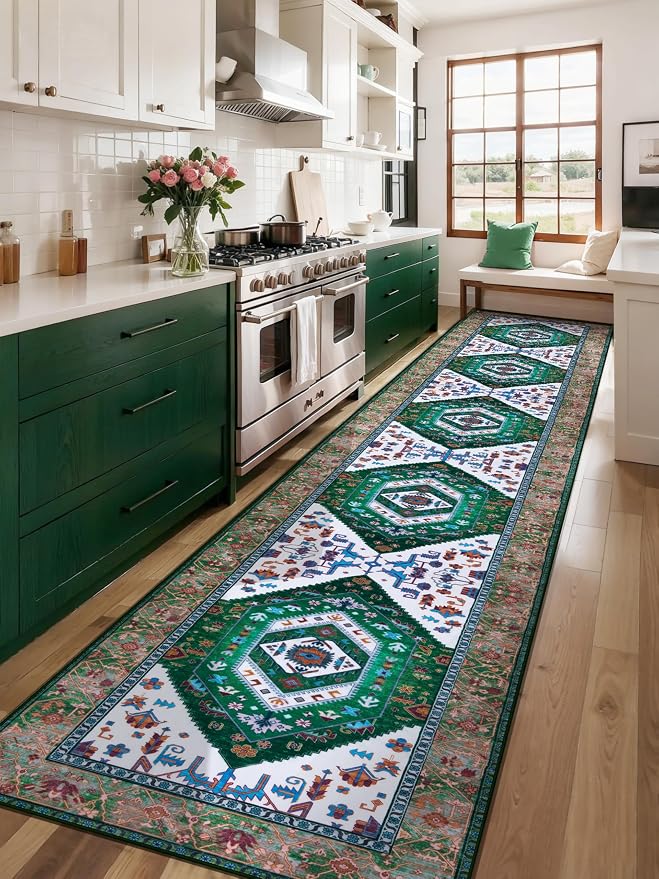 SERISSA 2'6"x14' Washable Non Slip Boho Runner Rug - Image 2