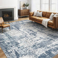 LOONGRUG 6x9 Area Rugs Washable Neutral Modern Living Room Rug White Blue | by LOONGRUG