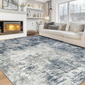 8x10 Area Rugs for Living Room Bedroom Dining Room Washable Blue Grey | Soft by Aelenmu