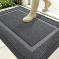 OLANLY Front Door Mat Outside 35x23, All-Season Heavy-Duty Rubber Doormat | Grey by OLANLY