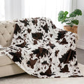 BEDELITE Fleece Blanket Soft Plush Twin Size Blanket Brown Cow 60"x80" | Ultra by BEDELITE