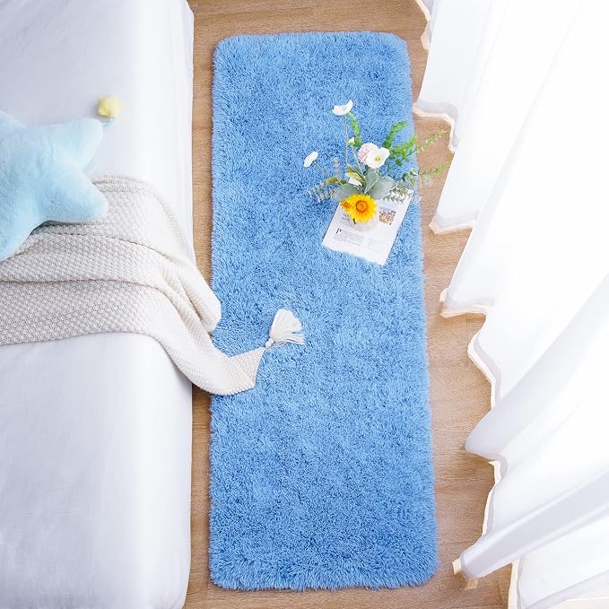 Chicrug Soft Runner Rug for Bedroom Living Room Plush Fluffy Rugs 2x6 | Shag - Image 4