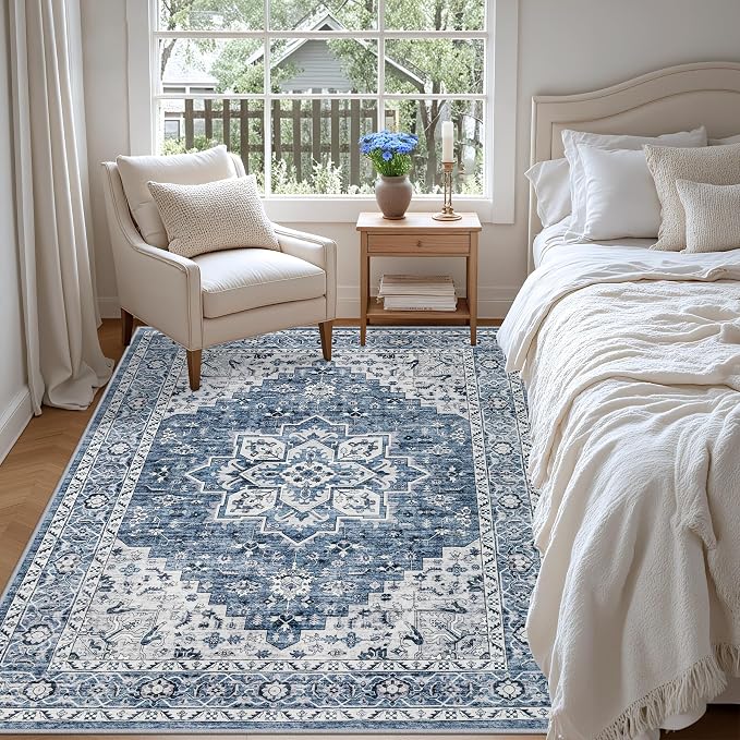 3x5 Area Rugs Living Room: Washable Vintage Rug - Image 3