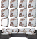 12Pcs Patio Cushion Covers, Outdoor Stretch Cushion Covers, Washable | Stretch by Unknown