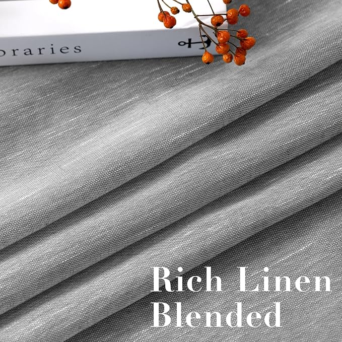 H.VERSAILTEX Linen Curtains 90 inches Long Linen Curtains/Natural Linen Blended - Image 4