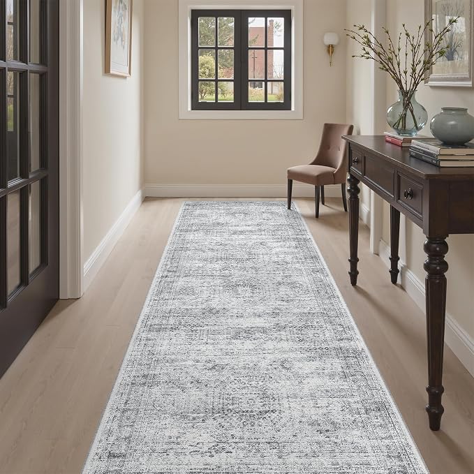 Soalmost Washable Kitchen Runner Rug 3x8 Hallway Entry Rugs Non-Slip, Foldable - Image 4
