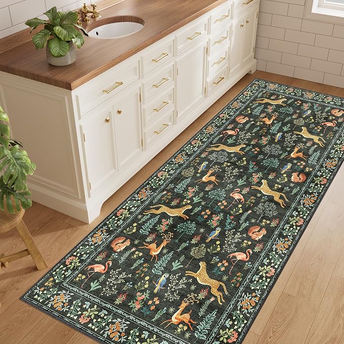 DUKINO 3x6 Kitchen Runner Rug, Washable Animal Rug - Image 3