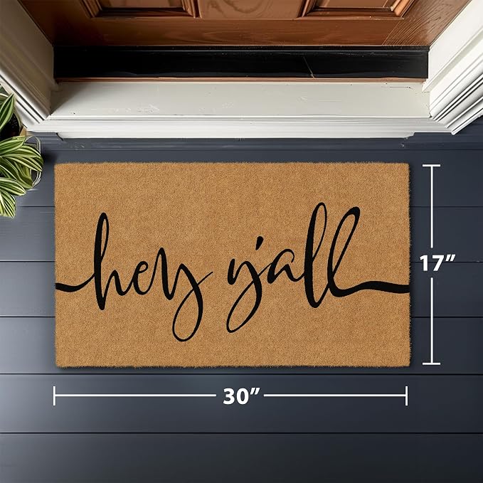 Barnyard Designs Natural Coco Coir Non-Slip Doormat | Heavy-Duty Welcome Mat - Image 3