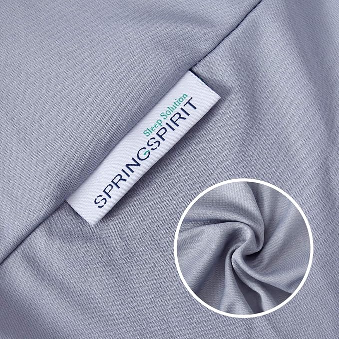Box Spring Cover King Size, Alternates for Bed Skirt, Smooth and Elastic Woven Material Wrap Around 4 Sides of The Box Spring, Wrinkle & Fading Resistant, Washable, Dustproof, Grey