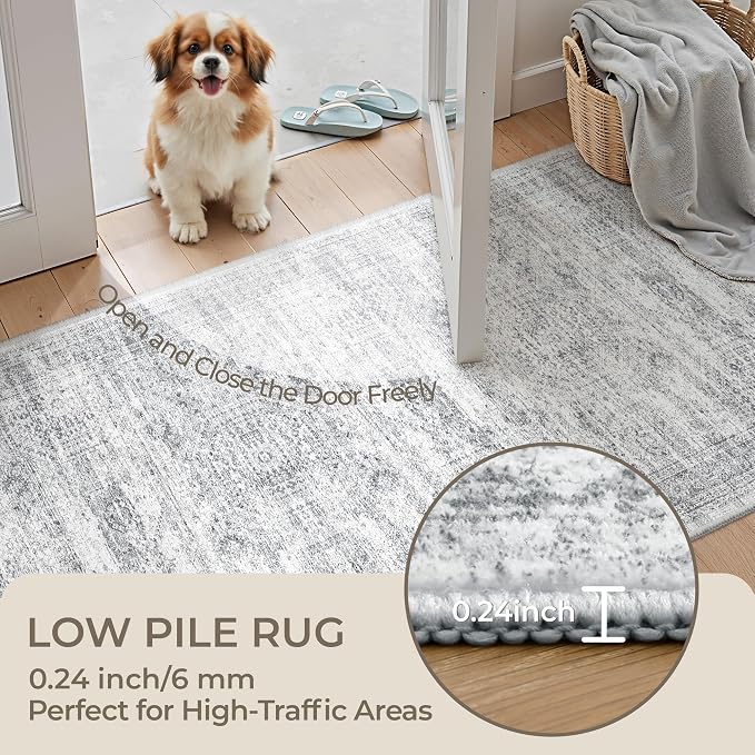 2x7 Runner Rug Non Slip, Washable Hallway Runner Rug, Nursery Room, Soft Runner - Image 6